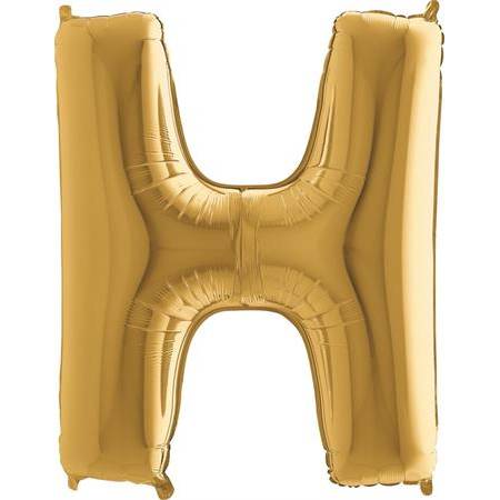 Nafukovací balónek písmeno H zlaté 102 cm