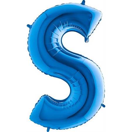 Nafukovací balónek písmeno S modré 102 cm