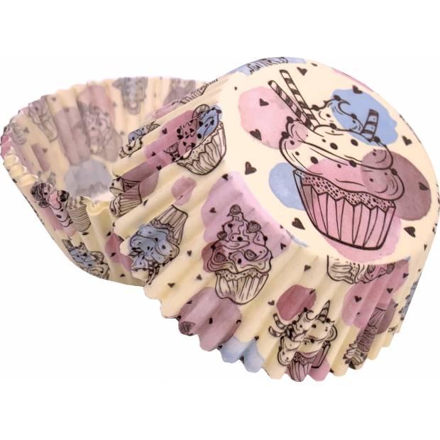Košíčky na muffiny motiv kreslený cupcake (50 ks)