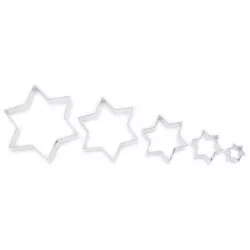 Vykrajovátka hvězdičky hladké 5ks