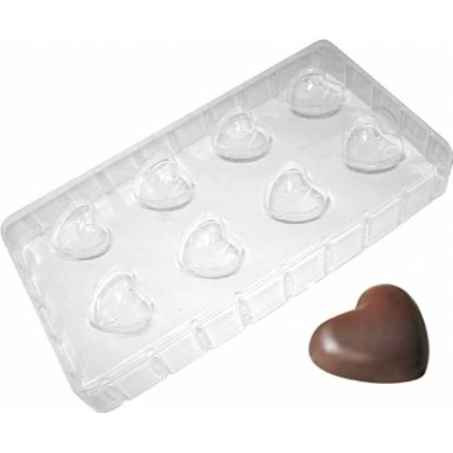 Formičky na čokoládu srdce