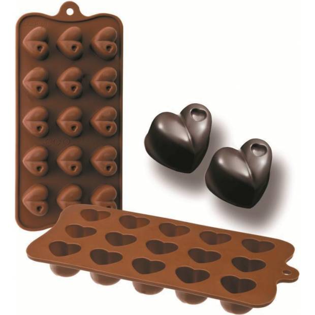 Formičky na čokoládu srdce 10,5x21cm