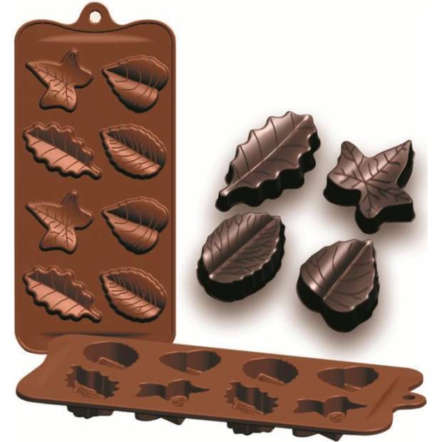 Formičky na čokoládu listy 10,5x21cm