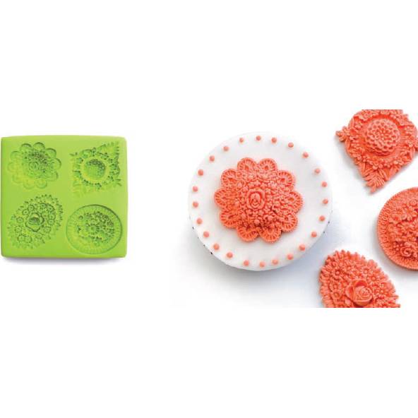 3D forma na pečení, dorty, čokoládu, fondant - květiny