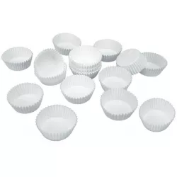 Papírové pečicí formičky - bílé
