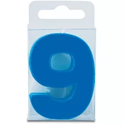 Svíčka ve tvaru číslice modrá