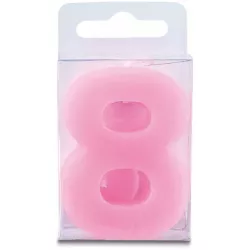 Svíčka ve tvaru číslice 8 - mini, růžová