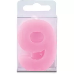 Svíčka ve tvaru číslice růžová