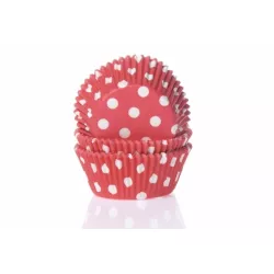 Košíčky na muffiny 50ks červené s puntíky