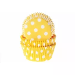 Košíčky na muffiny 50ks žluté s puntíky