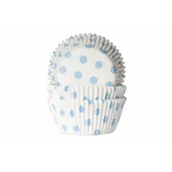Košíčky na muffiny 50ks světle modré puntíky