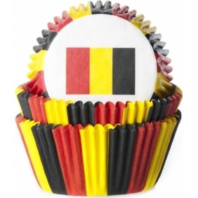 Košíček na muffiny vlajka Belgie 50ks