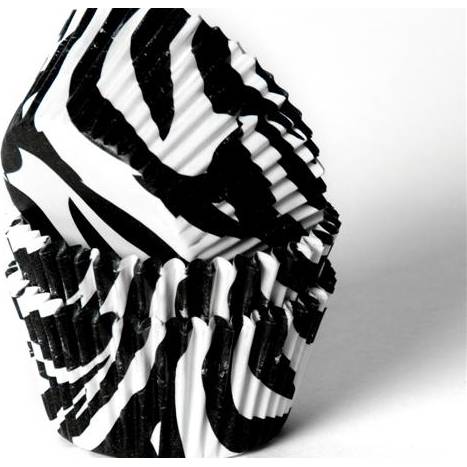 Košíček na muffiny bílý zebra 50ks