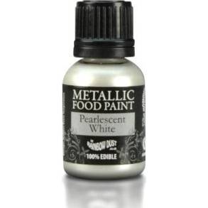 Metalická tekutá barva 25 ml - Bílá perleťová