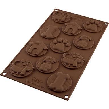 Silikonová forma na čokoládu – psí známky