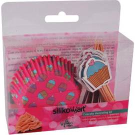 Košíček na muffiny s dekorací růžový 24ks