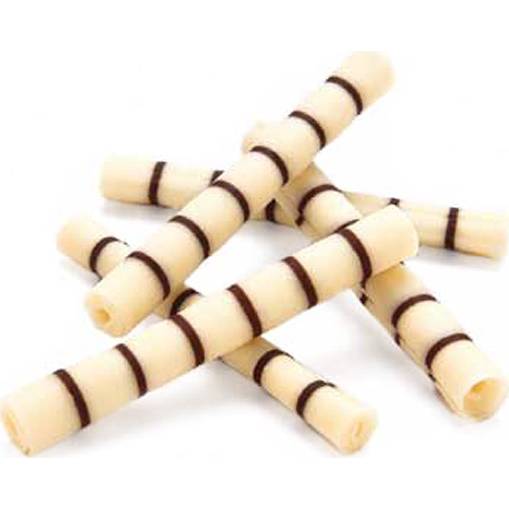 Čokoládové tyčinky Rolls Bamboo 7 - 7,5cm bílo hořké 25ks
