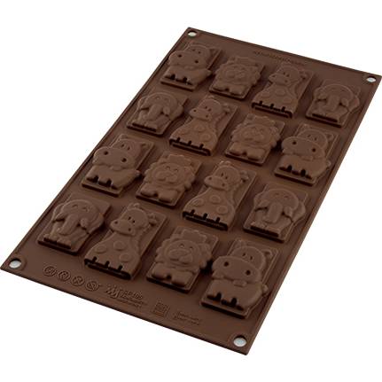 Silikonová forma na čokoládu zvířátka safari