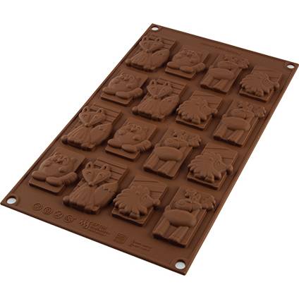 Silikonová forma na čokoládu zvířátka winter