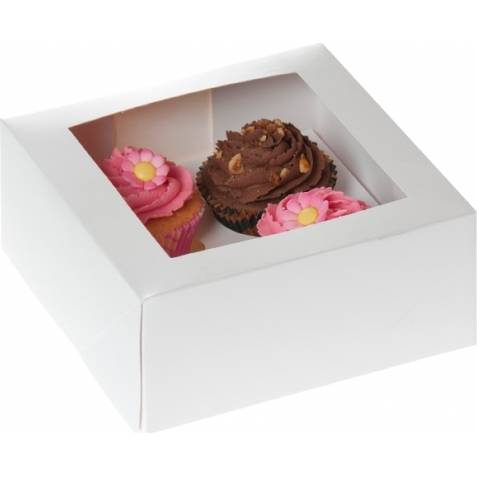 Papírový box bílý na cupcake 2ks