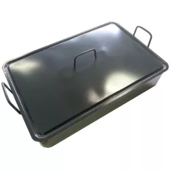 Smaltovaný pekáč s poklicí 50x30x12cm