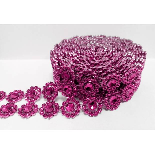 Stuha na dort diamantová  - světle fialové květy