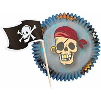 Barevné košíčky Pirate 24 ks