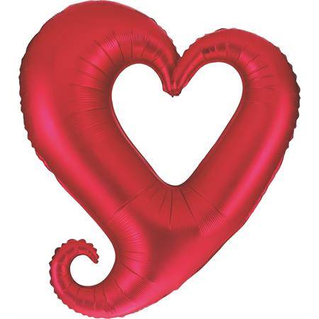 Nafukovací balónek červené srdce 94 cm