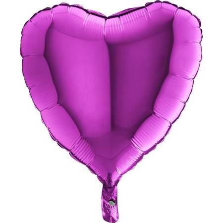 Nafukovací balónek fialové srdce 46 cm
