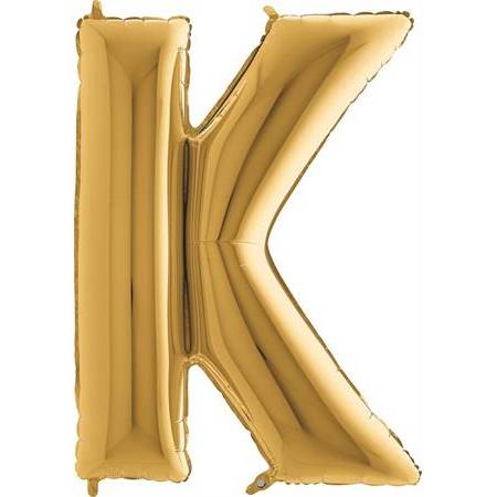 Nafukovací balónek písmeno K zlaté 102 cm