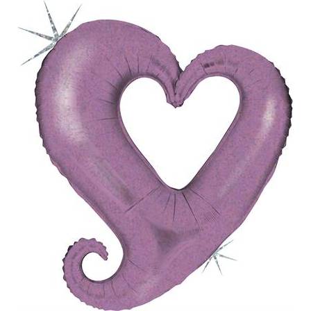 Nafukovací balónek fialové srdce 94 cm