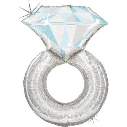 Nafukovací balónek prstýnek s diamantem 97 cm