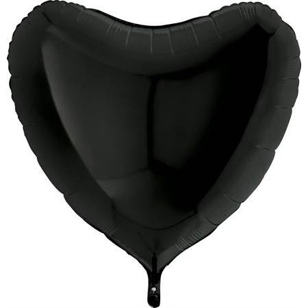 Nafukovací balónek černé srdce 91 cm