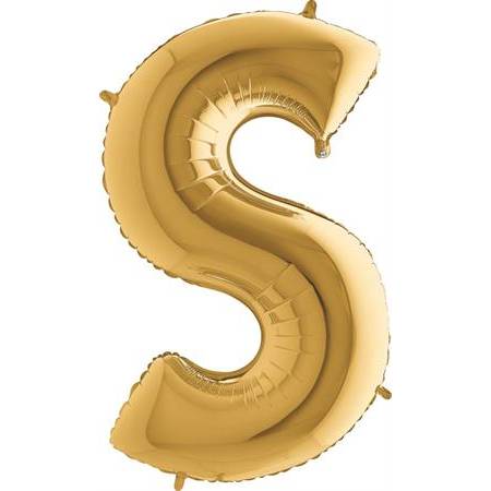 Nafukovací balónek písmeno S zlaté 102 cm