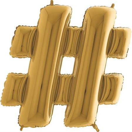 Nafukovací balónek symbol hestage zlaté 102 cm