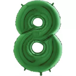 Nafukovací balónek číslo 8 zelený 102cm extra velký