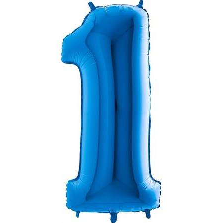 Nafukovací balónek číslo 1 modrý 102cm extra velký