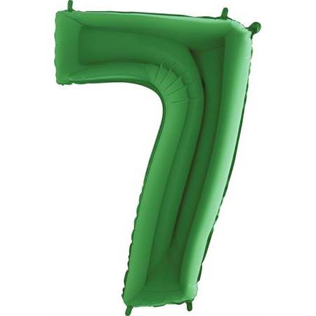 Nafukovací balónek číslo 7 zelený 102cm extra velký