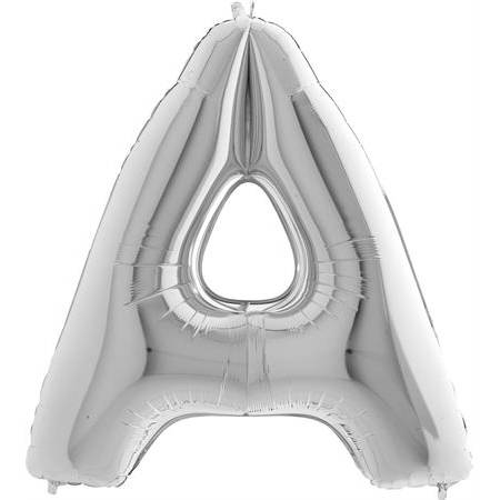 Nafukovací balónek písmeno A stříbrné 102 cm