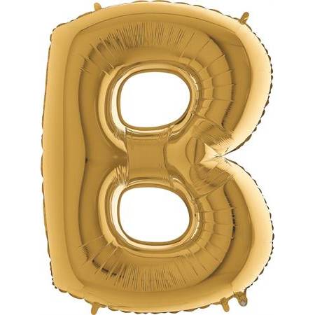 Nafukovací balónek písmeno B zlaté 102 cm