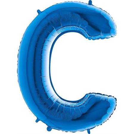 Nafukovací balónek písmeno C modré 102 cm