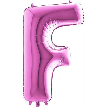 Nafukovací balónek písmeno F růžové 102 cm