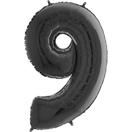 Nafukovací balónek číslo 9 černý 66cm