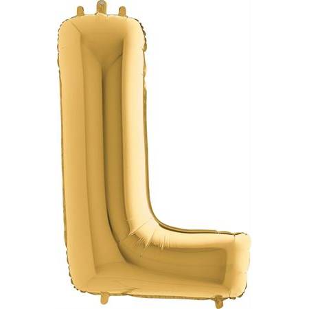 Nafukovací balónek písmeno L zlaté 102 cm