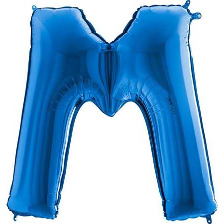 Nafukovací balónek písmeno M modré 102 cm