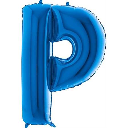 Nafukovací balónek písmeno P modré 102 cm