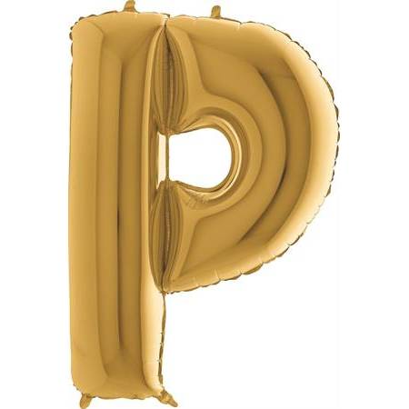 Nafukovací balónek písmeno P zlaté 102 cm