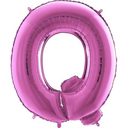Nafukovací balónek písmeno Q růžové 102 cm