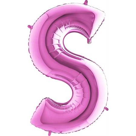 Nafukovací balónek písmeno S růžové 102 cm