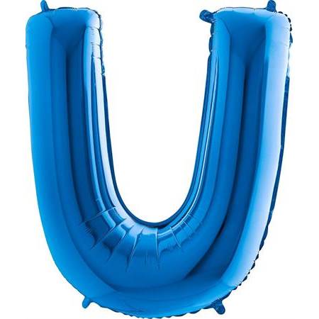 Nafukovací balónek písmeno U modré 102 cm